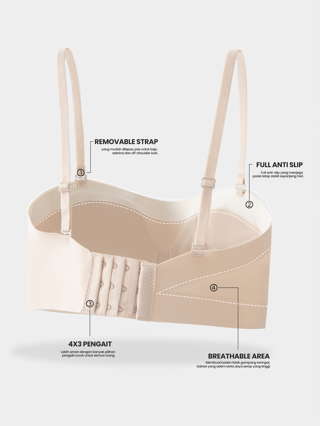 Big Size Strapless Bra #816
